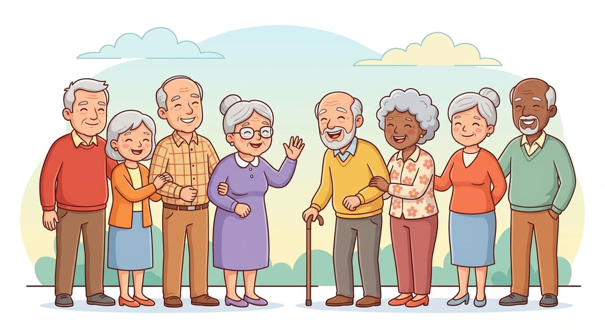 Active elderly clients enjoying sports and outdoor activities